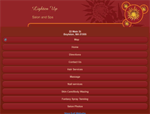 Tablet Screenshot of lightenupsalonandspa.com
